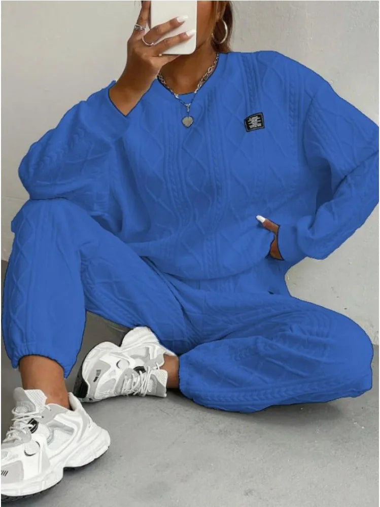 Completo Jacquard Felpa e Pantaloni Morbidi