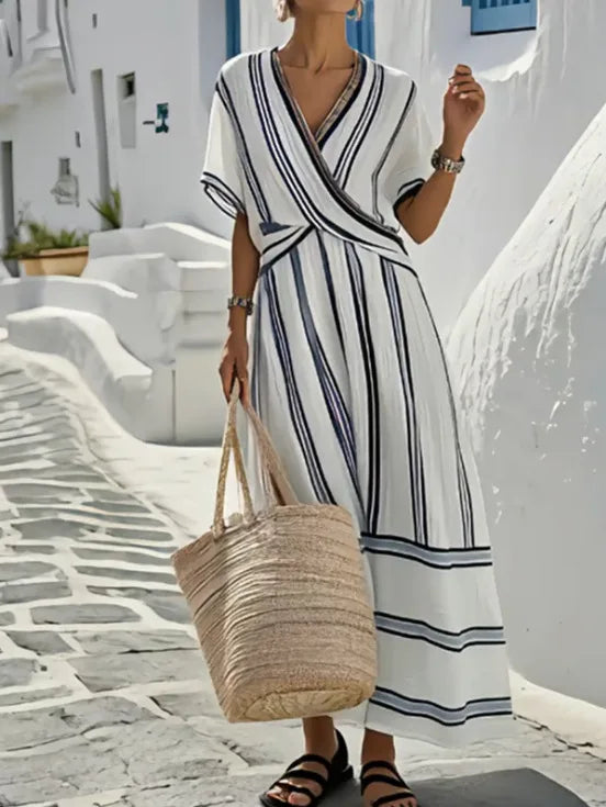 Abito Boho Retrò a Righe