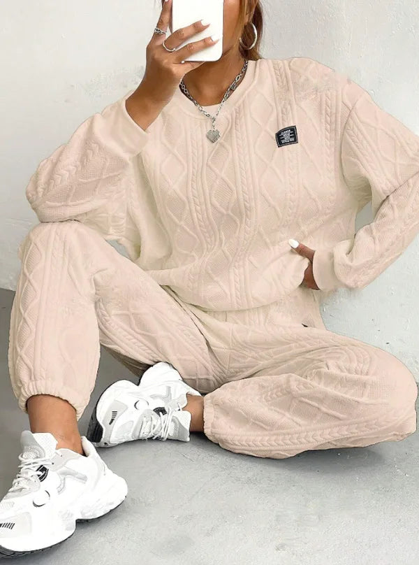 Completo Jacquard Felpa e Pantaloni Morbidi