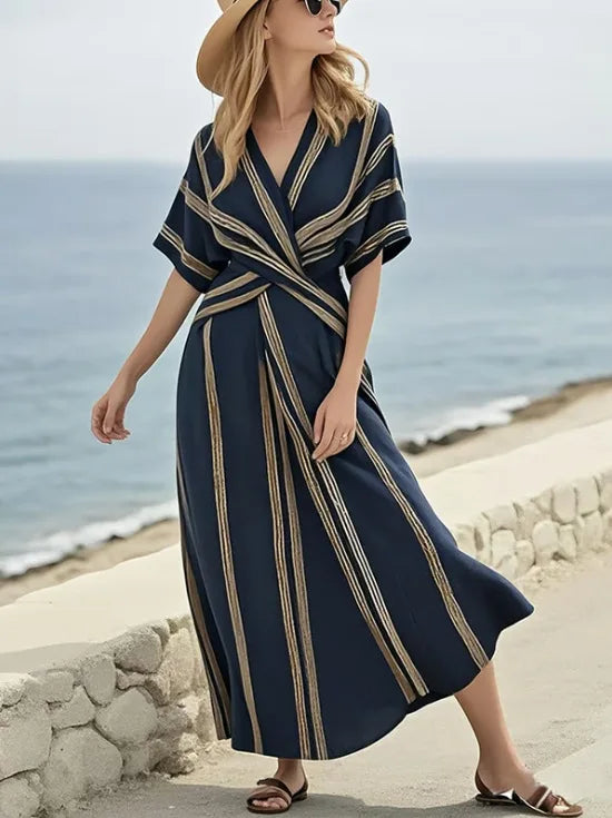 Abito Boho Retrò a Righe